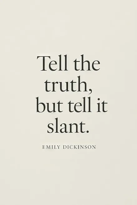 Cover — Tell all the truth but tell it slant