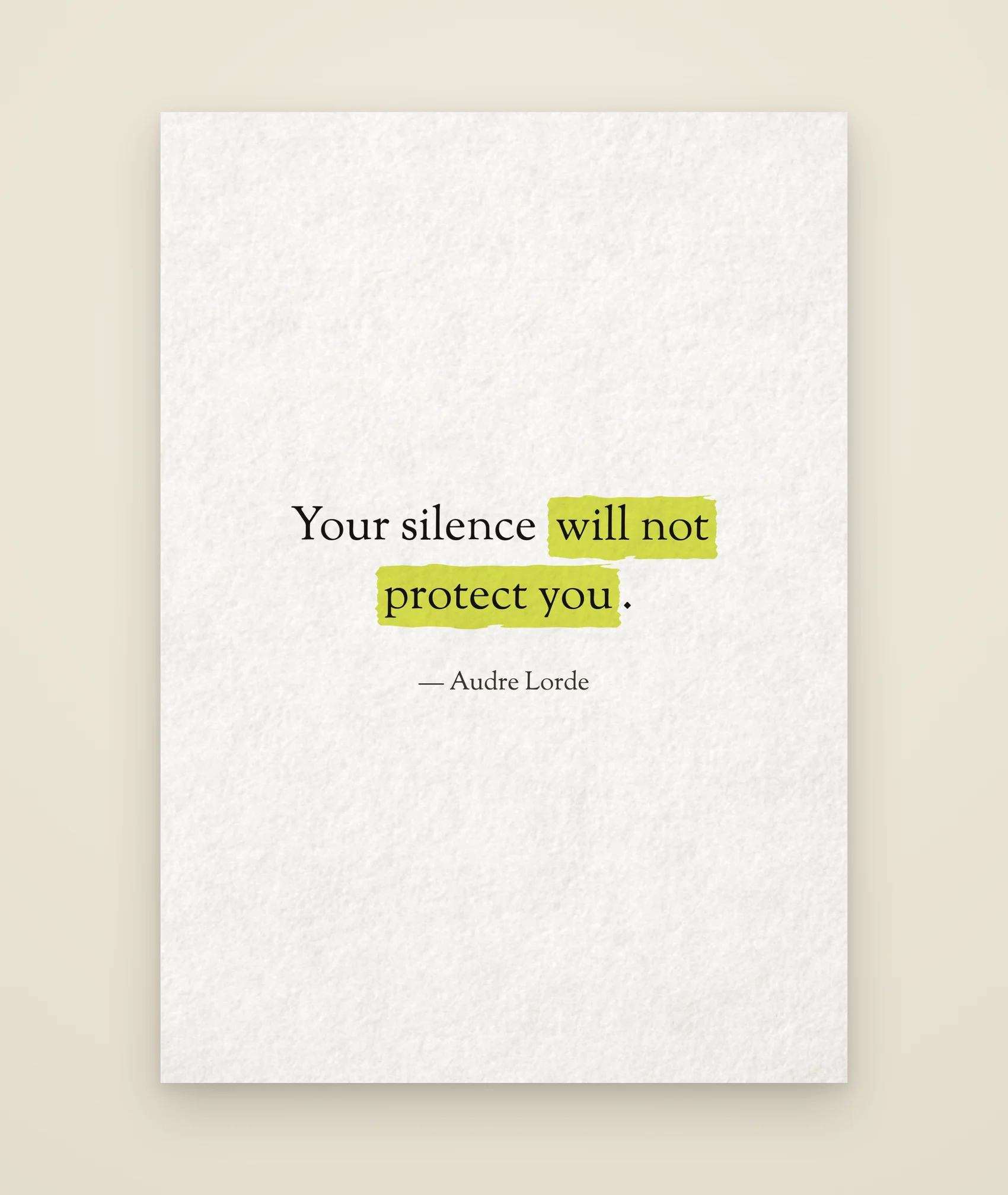 Your silence will not protect you.