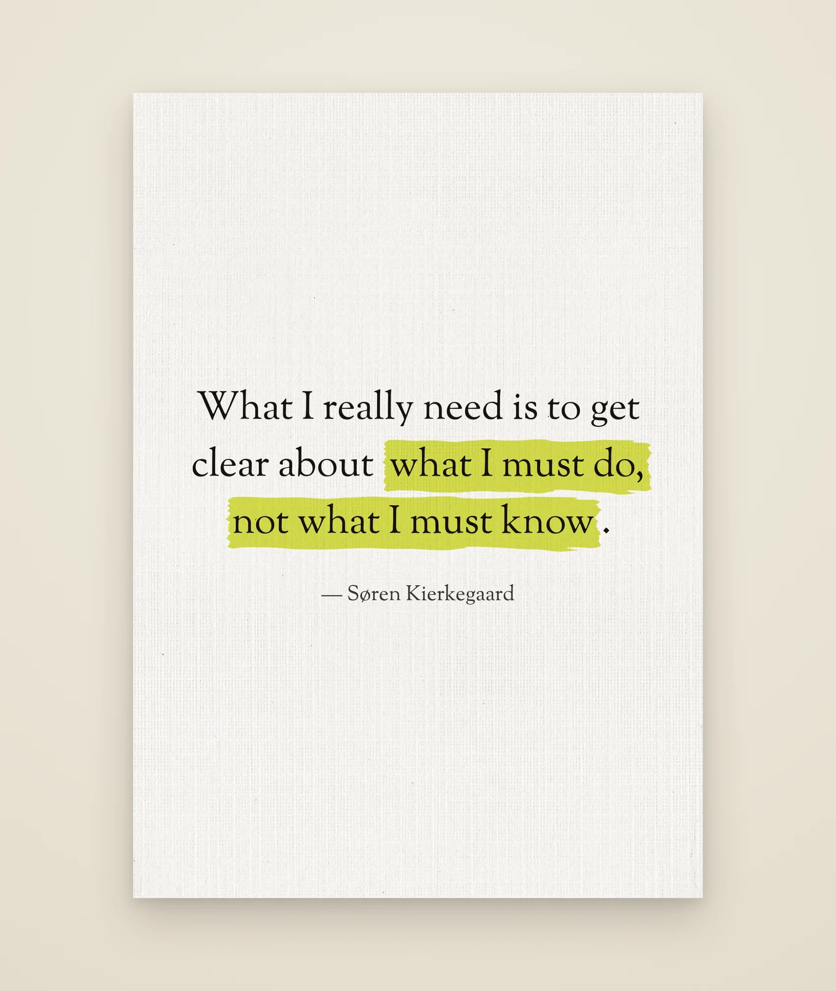 What I really need is to get clear about what I must do, not what I must know.