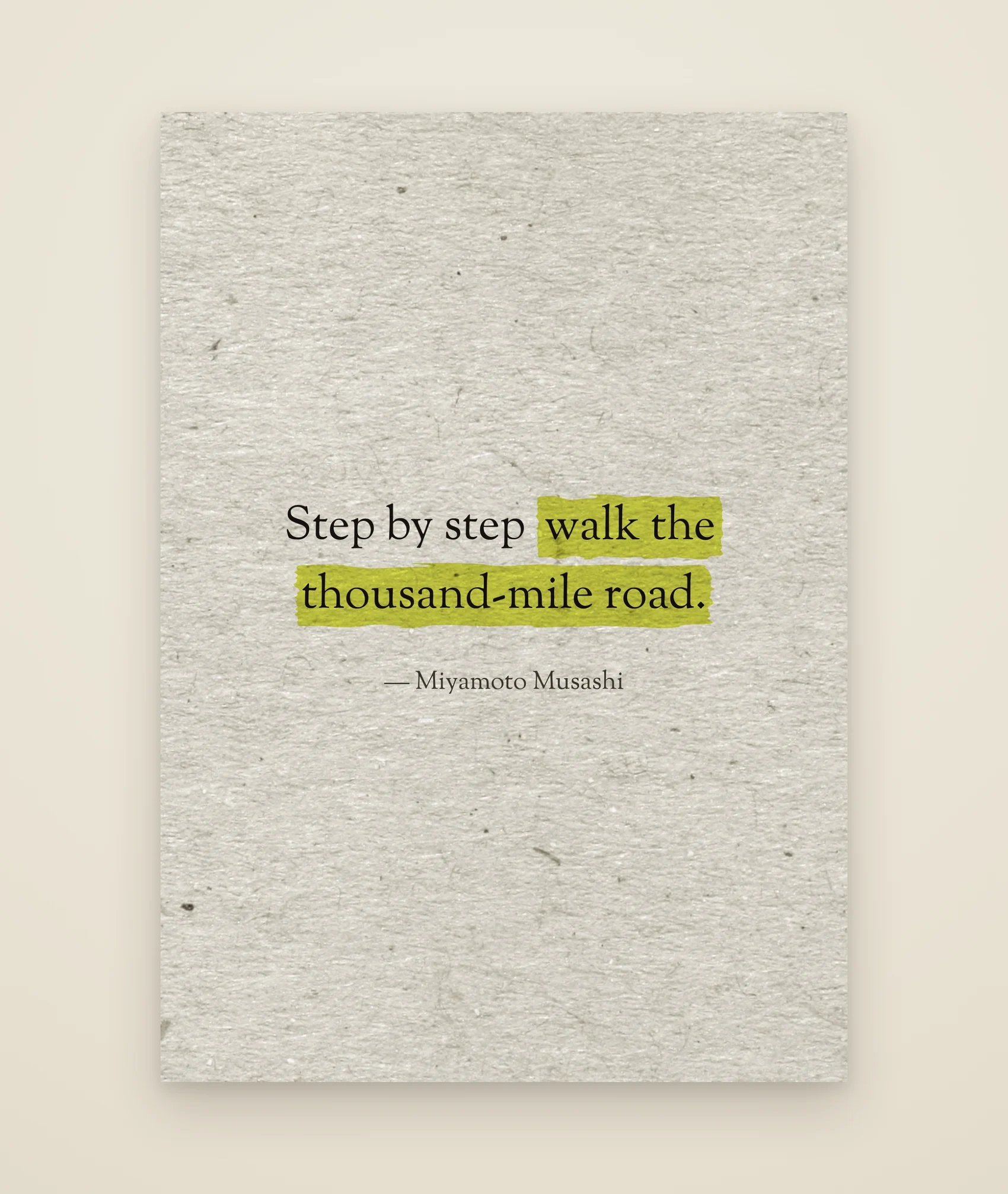 Step by step walk the thousand-mile road.
