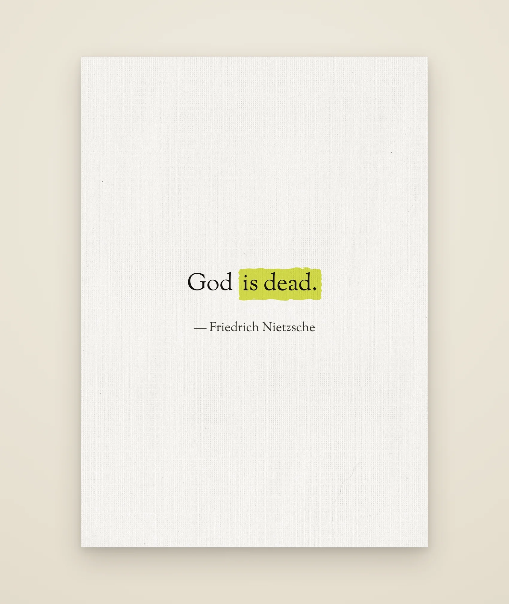 God is dead.