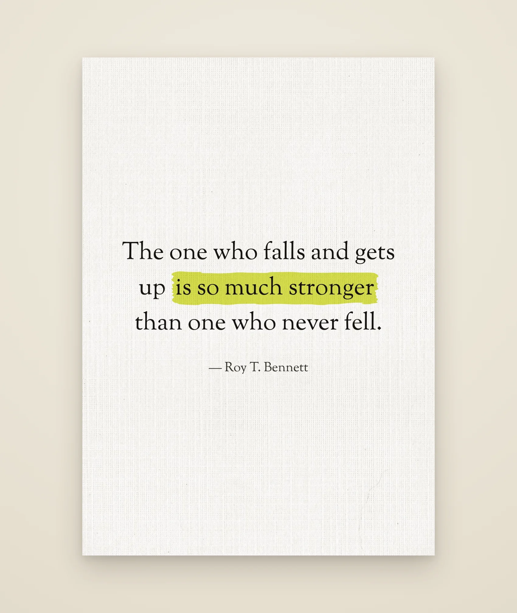 The one who falls and gets up is so much stronger than one who never fell.