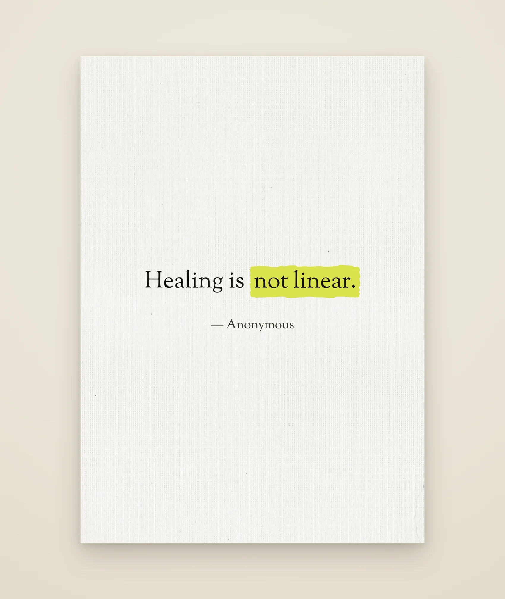 Healing is not linear.